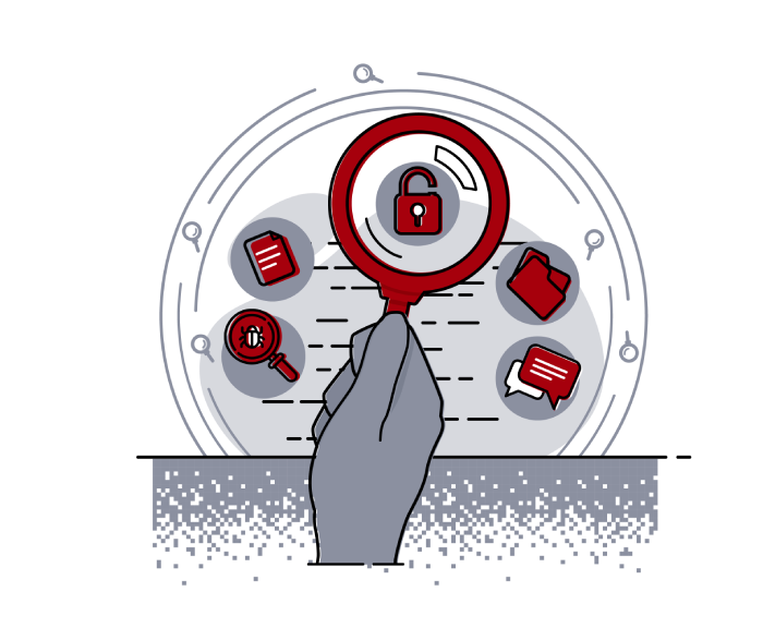 Illustration of cybersecurity services