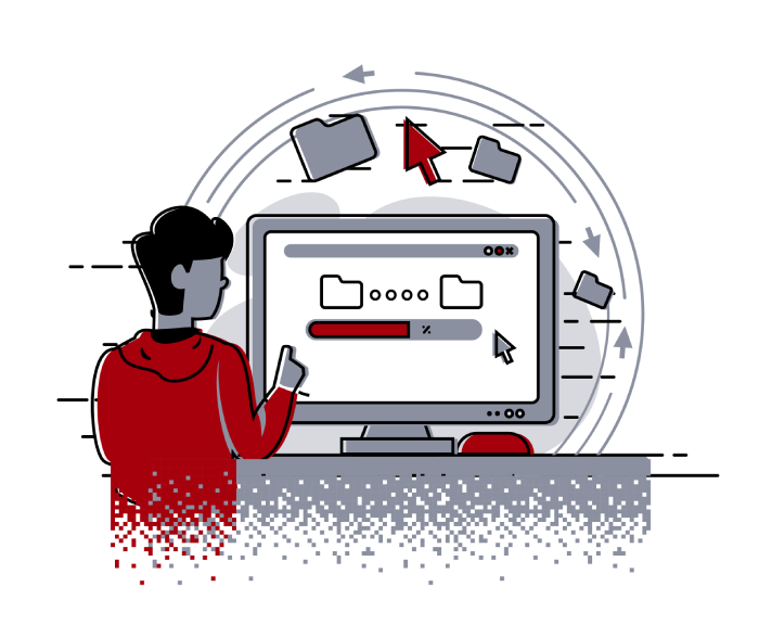 Illustration of cybersecurity services